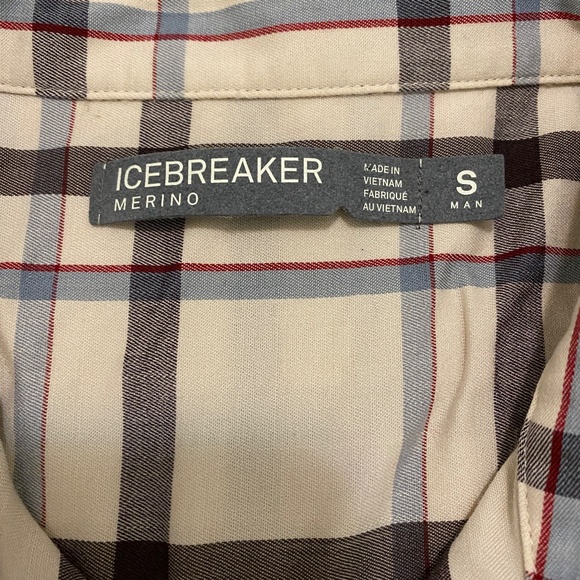 Icebreaker Wool Blend Short Sleeve Button Up Shirt Size S - Picture 2 of 8